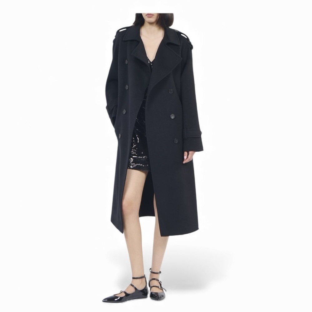 The Kooples Manteau Hiver Wool Belted Coat – Size 3 (Large) – NWT $795